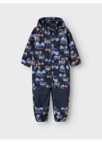 name it Softshelloverall NMMALFA08 SOFTSHELL SUIT AOP1 FO NOOS jongens skibroeken maat 122 blauw