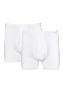 Mey Lange boxershort Noblesse Opgestikte webband, super zacht (Set van 2) heren lange onderbroeken maat 7/XL wit