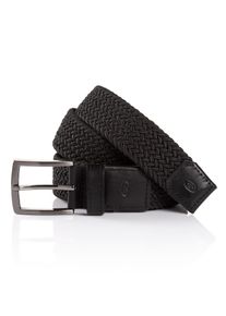 Tom Tailor Gevlochten riem TTJamie 3,5 cm brede vlechtgürtel, casual look, tot maat 120 unisex riemen maat 105 zwart