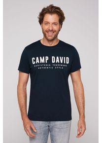 CAMP DAVID T-shirt met logoprint voor heren t-shirts maat XXXL blauw