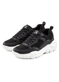 Lascana Sneakers Lage schoen, sportschoen, lichte chunky zool, zachte binnenzool VEGAN dames schoenen maat 37 zwart