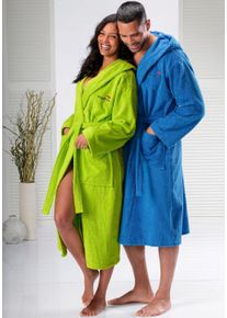 Kangaroos Uniseks badjas Cassidy, voor dames & heren, standaardlengte & extra lengte met zakken, mannen en vrouwen, katoen, reizen, hotel, sauna,