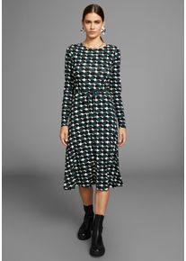 HECHTER PARIS Jerseyjurk met een moderne print dames jerseyjurken maat 34 zwart