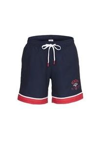 OTTO Zwemshort Easy Summer zijdelingse steekzakken, labelaccenten heren zwembroeken maat M grijs