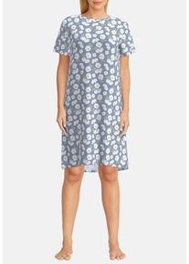 Götzburg GÖTZBURG Nachthemd Sligo Bloemenpatroon, korte mouw, ronde hals, katoen, zacht dames nachthemden maat 52 (6XL) groen