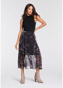 Laura Scott Avondjurk voor chique gelegenheden en casual vrijetijdlooks, kuitlang dames avondjurken maat 44 zwart