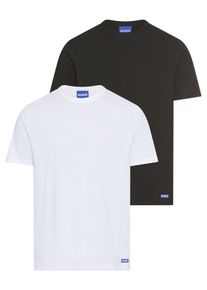 HUGO Blue T-shirt BLUE Naolo met merklabel aan de zoom (set, 2-delig) heren t-shirts maat XXXL zwart