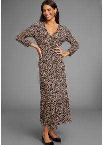 Laura Scott Jerseyjurk met wikkel dames jerseyjurken maat 42 zwart