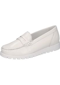 Waldläufer Waldläufer Mocassins HEGLI Slipper, comfortabele schoen van lakleer, in comfortabele schoenwijdte H dames mocassins maat 8,5 (42,5) wit