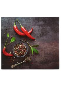 zeller Present Snij- en afdekplaat Chilli Siliconevoetjes snijplanken multicolor