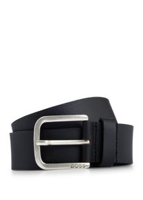 BOSS Leren riem Janni Sz40 met reliëf op de sluiting heren riemen maat 105 zwart