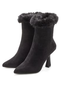 LASCANA Belle Affaire Highheel-laarsjes Enkellaarzen met rits, dames elegante laarsjes maat 36 zwart