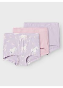 name it Hipster NMFTIGHTS 3P PASTEL LILAC HORSE NOOS (set, 3 stuks) meisjes onderbroeken maat 86 paars
