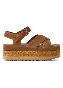 UGG Australia UGG Plateausandalen AUBREY ANKLE STRAP , sandalette, sleehak sandaal met verstelbaar riempje dames sandalen met plateau maat 9 (40) bruin