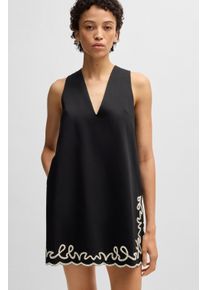 BOSS Orange Blousejurk Dembrolai Premium Damesmode dames blousejurken maat 34 zwart