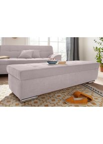 DOMO collection Hocker Aversa hockers maat Luxe-microvezel grijs