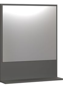 Welltime Badspiegel Amrum Wandspiegel met legplank - (B/D/H) naar keuze 60 tot 80/14/74 cm spiegels & verlichting grijs
