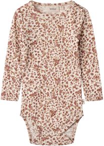 Wheat Body met lange mouwen Wool Body L/S Lucca van zuivere merinoswol meisjes rompertjes maat 68 roze