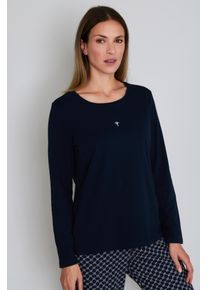 JOOP! Shirt met lange mouwen Cosy met een ronde hals dames loungewear maat 42 blauw