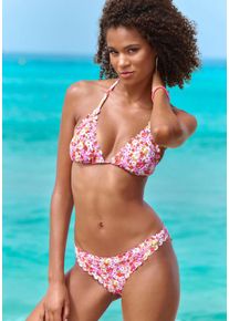 Lascana Bikinibroekje Jasmijn in korte snit met bloemenprint dames bikinibroekjes maat 34 rood