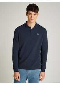 Tommy Jeans Poloshirt TJM SLIM PLACKET POLO LS EXT heren poloshirts maat XXL blauw