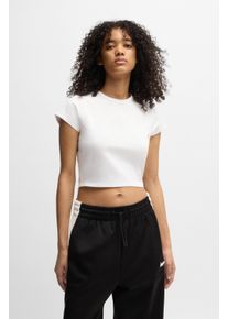 HUGO Blue T-shirt Dome met logo straat glitter ontwerp dames t-shirts maat L wit