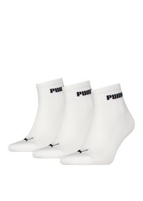 Puma Korte sokken Puma UNISEX CUSHIONED NEXT QUARTER 3P (3 paar, 3 paar) unisex sportsokken maat 39-42 wit