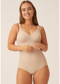 Naturana Body Solutions V-hals, met kant, brede bandjes, comfortabel, elastisch dames tops maat C beige