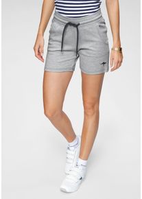 Kangaroos Sweatshort met contrastkleurig koord en merkprint dames shorts & bermuda's maat 38 grijs
