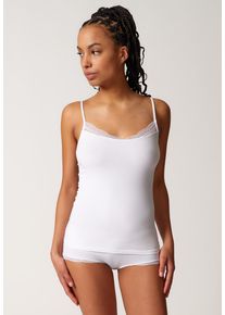 Skiny Hemd Classicotton comfortabel, zacht, nauwsluitend, katoenmix dames armloze tops maat 42 wit