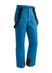 Maier Sports Skibroek Anton 2.1 Heren sneeuwbroek met bretels, wind/waterdicht, regular fit unisex outdoorbroeken maat 110 blauw
