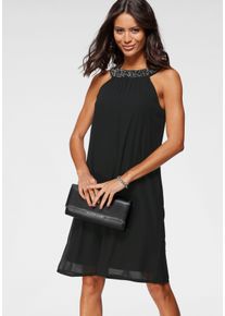 Laura Scott Avondjurk feestelijke gelegenheden en feestjes, knielengte, cocktailjurk dames avondjurken maat 46 zwart