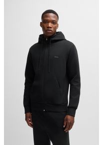 BOSS Green Capuchonsweatvest Saggy met boss print heren sweatvesten maat L zwart