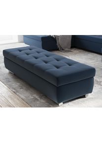 DOMO collection Hocker Treviso XXL: B/D/H: 161/60/41 cm met opbergruimte, ook in ribfluweel, passend bij de serie, modern quiltwerk hockers maat