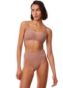 Triumph Shapingslip Soft Sculpt naadloos, licht vormend, hoge beenuitsnijding dames slips maat 46 bruin