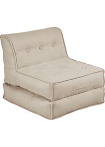 Inosign Fauteuil Pia Loungestoel in 2 afmetingen, met slaapfunctie en poef-functie. fauteuils maat Feinstruktur beige
