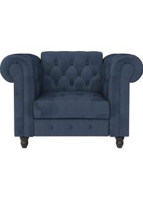 Dorel Home Chesterfield-fauteuil Felix met rugleuning 3-voudig verstelbaar, benen massief hout, zithoogte 46 cm fauteuils