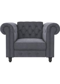 Dorel Home Chesterfield-fauteuil Felix met rugleuning 3-voudig verstelbaar, benen massief hout, zithoogte 46 cm fauteuils