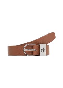 Calvin Klein Leren riem CK LOOP THIN ROUND BUCKLE 2.5 dames brede riemen maat 75 bruin