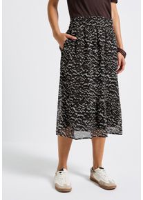 Street One Midirok met print all-over dames rokken tot op de knie maat 42 bruin