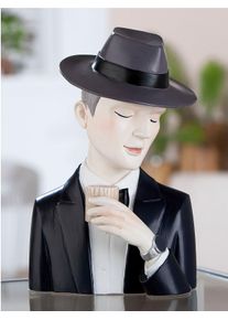 Casablanca by Gilde Decoratief figuur Gentleman (1 stuk) beelden & sculpturen grijs