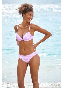 s.Oliver RED LABEL Beachwear Bikinitop met beugels Enja met gewatteerde cups en batikprint dames beugelbikini's maat B paars