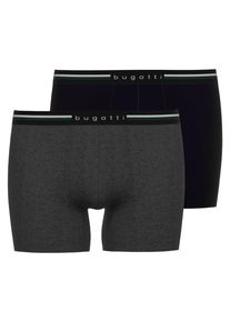 Bugatti Lange onderbroek Napels comfortabel, lang, nauw, ademend, katoenmix, elastisch, basic (Set van 2) heren lange onderbroeken maat 6 (L) zwart