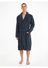 Tommy Hilfiger Underwear Badjas met opgestikte zakken en bindceintuur heren badjassen maat M (50) blauw