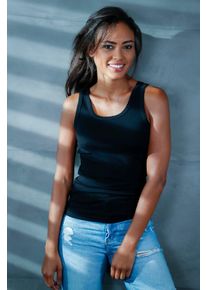 Petite Fleur Hemd van zachte fijnrib-kwaliteit, tanktop, onderhemd (5 stuks, Set van 5) dames armloze tops maat 32 zwart