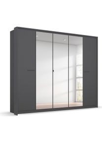 Rauch Draaideurkast Kledingkast kast garderobe linnenkast kleedkamer OTELI met spiegel in het midden en passe-partout, optioneel met verlichting