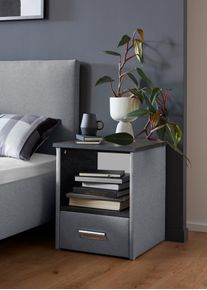 WESTFALIA Polsterbetten Nachtkastje BRILON naar keuze met indirecte ledverlichting nachtkastjes maat Structuurstof grijs