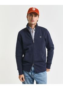 Gant Sweatvest REG SHIELD FULL ZIP SWEAT met logoborduursel op borsthoogte unisex sweatvesten maat 4XL blauw