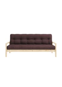 KARUP Slaapbank Knob met futonmatras, verschillende kleuren, fsc-gecertificeerd, dennenhout beige, slaapbanken, Breedte ligoppervlak: 130 cm, Lengte