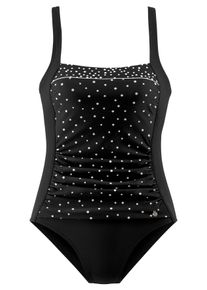 Lascana Badpak LEONA met middeninzet, ingebouwde softcups, met onderborst-elastiek dames badpakken maat E zwart